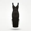 Rochie neagra cu cupe structurate tip corset Amethyst