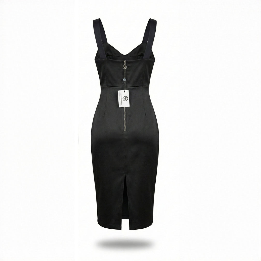 Rochie neagra cu cupe structurate tip corset Rare Amethyst