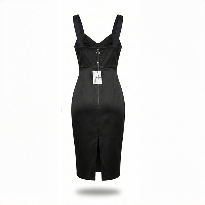 Rochie neagra cu cupe structurate tip corset Rare Amethyst