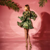 Rochie scurta din organza cu print Pam