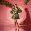 Rochie scurta din organza cu print Pam
