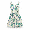 Rochie Scurtă cu print floral, decolteu inima si fustă Cloș