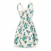 Rochie Scurtă cu print floral, decolteu inima si fustă Cloș