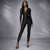 Salopeta neagra modelatoare cu copci metalice Hollywood
