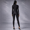 Salopeta neagra modelatoare cu copci metalice Hollywood