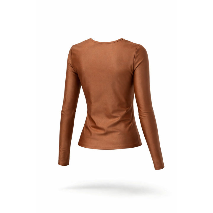 Bluza din lycra Macadamia cu maneca lunga