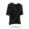 Tricou dama negru cu spatele in X