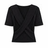 Tricou dama negru cu spatele in X