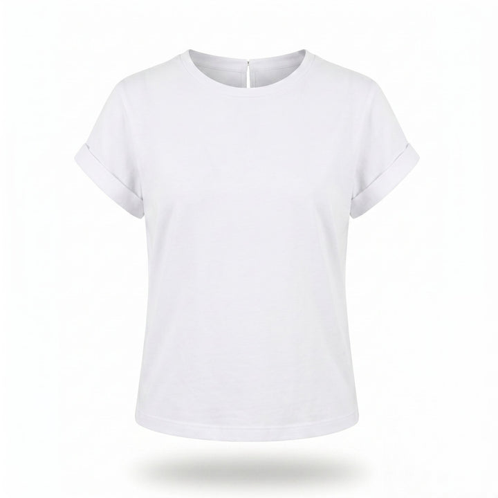 Tricou dama alb cu inima decupata pe spate New Romance