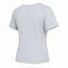 Tricou damă bleu pastel din bumbac 100% cu inimă decupată