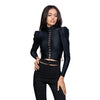 Carolina D: Bustiera din lycra premium cu copci metalice