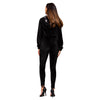 treninguri dama, set trening dama negru din catifea