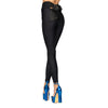 Carolina D: Colanti negri din lycra cu funda din satin la spate